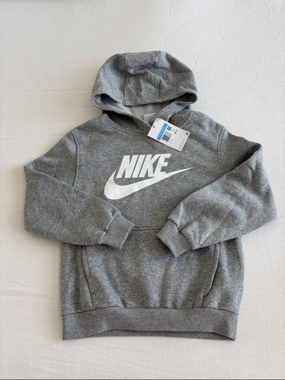 Nike Gray Hoodie with White Swoosh Logo